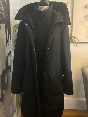 1 Madison Black Shield Logo Coat
